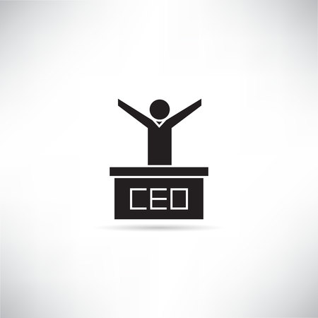 ceo and leadership iconのイラスト素材