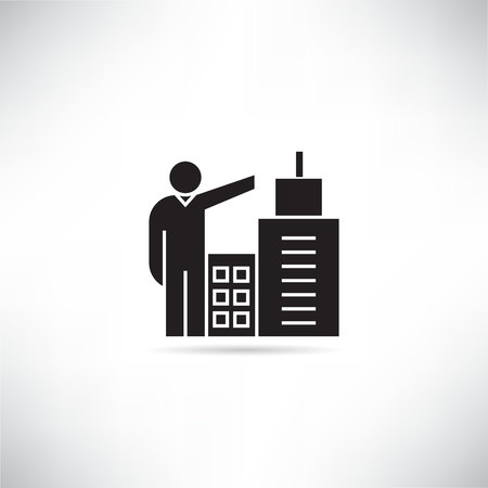 entrepreneur, real estate investor concept iconのイラスト素材