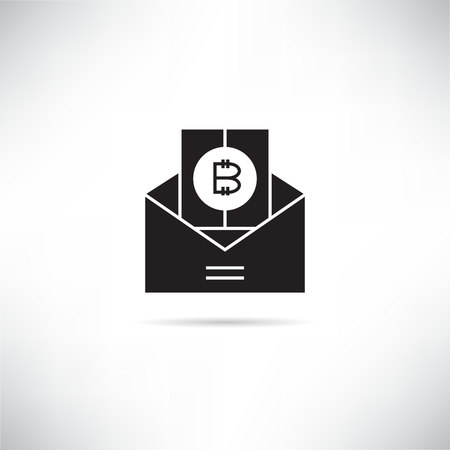 bitcoin salary iconのイラスト素材