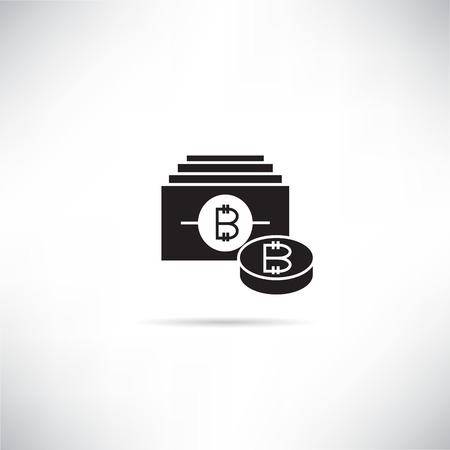 bitcoin currency iconのイラスト素材