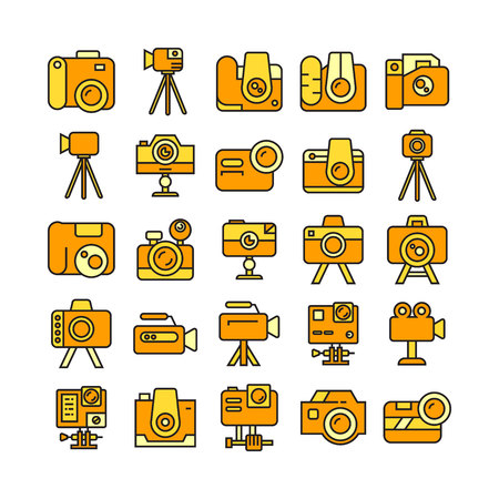 camera icons setのイラスト素材