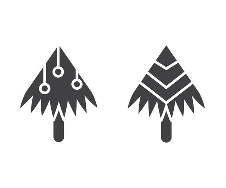 Christmas tree iconsのイラスト素材