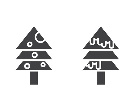 Christmas tree iconsのイラスト素材