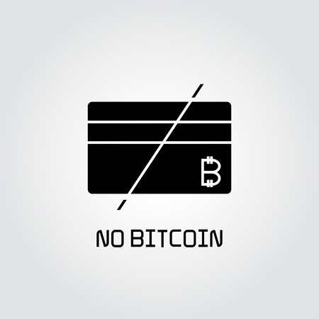bitcoin credit card for no bitcoin concept iconのイラスト素材