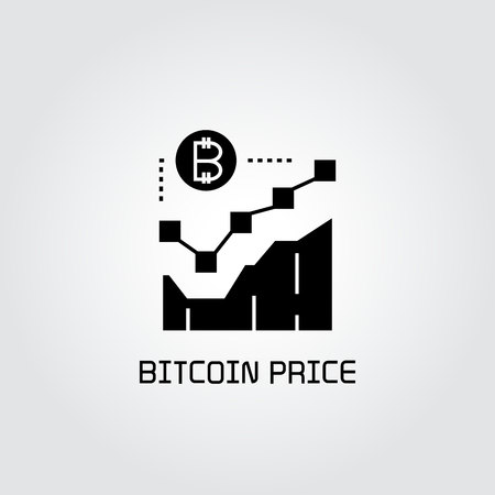 bitcoin price chart concept iconのイラスト素材