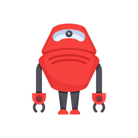 robot cartoon character iconのイラスト素材