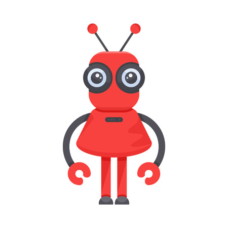 robot cartoon character iconのイラスト素材