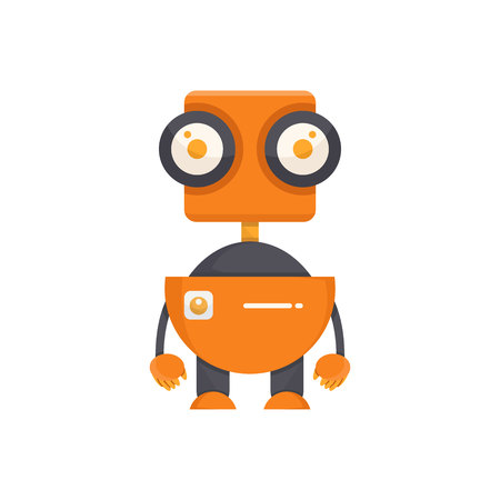 cute robot character iconのイラスト素材