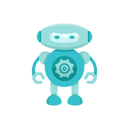 cute robot character iconのイラスト素材