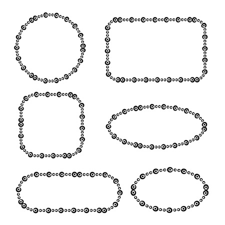 hand drawn floral frames and labels for card decorationのイラスト素材