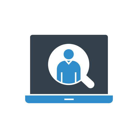 recruiting online concept iconのイラスト素材