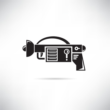 futuristic gun, futuristic weapon iconのイラスト素材