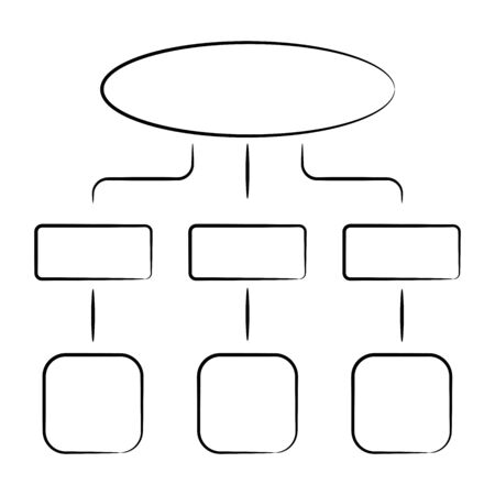 hand drawn diagram and organization chart template