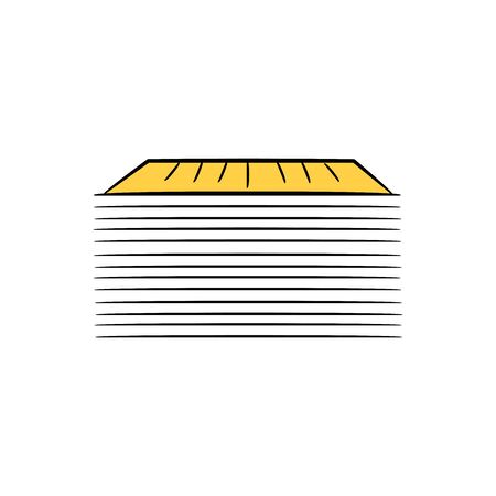 stack of document papers doodle iconsのイラスト素材