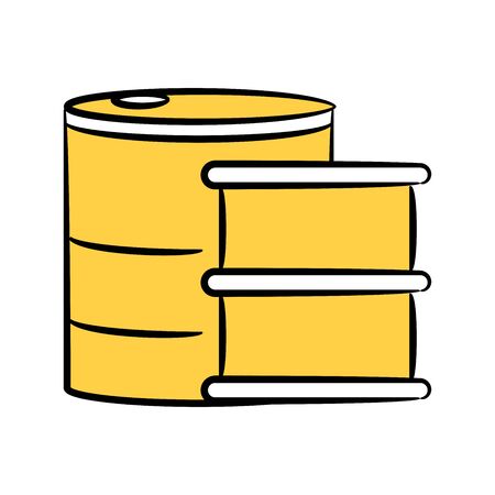 oil barrel yellow color design themeのイラスト素材
