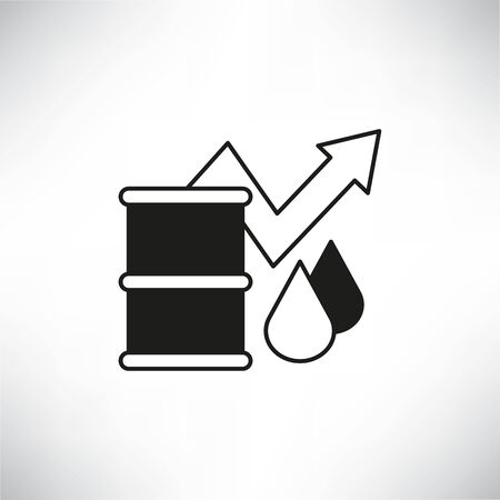 oil barrel and graph for oil price spot conceptのイラスト素材