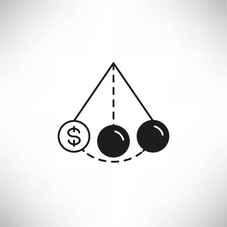 dollar coin momentum icon for momentum investment conceptのイラスト素材