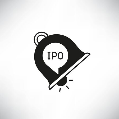 bell icon for ipo or initial public offering conceptのイラスト素材