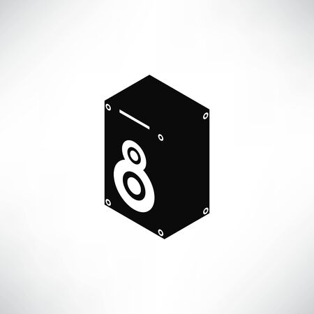 loudspeaker icon solid isometric designのイラスト素材