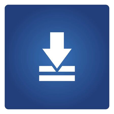 download and update icon in blue buttonのイラスト素材