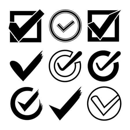 check list and tick symbols setのイラスト素材