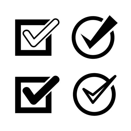 check mark icons setのイラスト素材