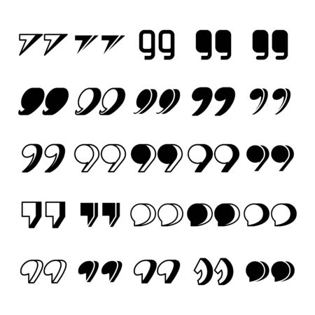 quotation marks, discussion sign setのイラスト素材