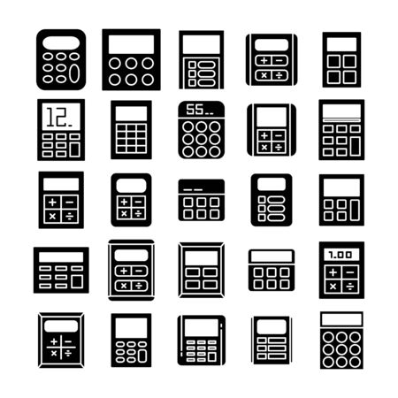 calculator icons vector illustration setのイラスト素材