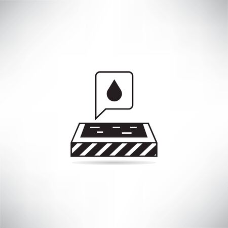 reservoir and water level sensor detector for smart agriculture concept iconのイラスト素材