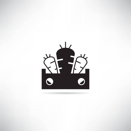 carrot organic products in box iconのイラスト素材