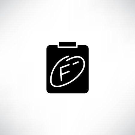 fail grade result clipboardのイラスト素材