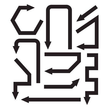 black arrow signs collection on white background vectorのイラスト素材
