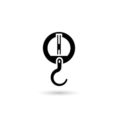 industrial crane hook symbol vectorのイラスト素材