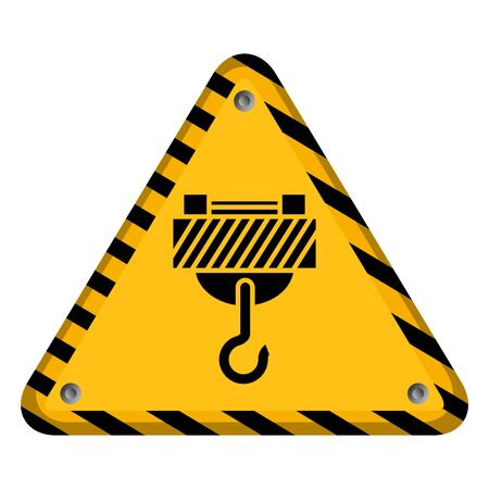 industrial crane hook triangle symbol vectorのイラスト素材