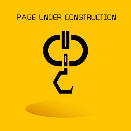 under construction, industrial crane hook symbolのイラスト素材