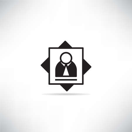 business card icon vector illustration on white backgroundのイラスト素材