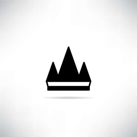 crown icon with shadow on gray background vector illustrationのイラスト素材