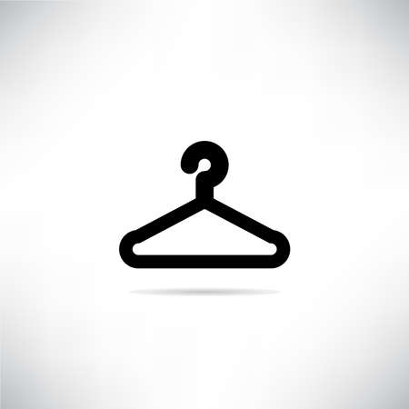 cloth hanger icon with shadow on gray background vector illustrationのイラスト素材