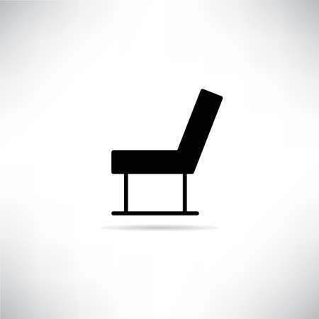 chair icon with drop shadow vector illustrationのイラスト素材