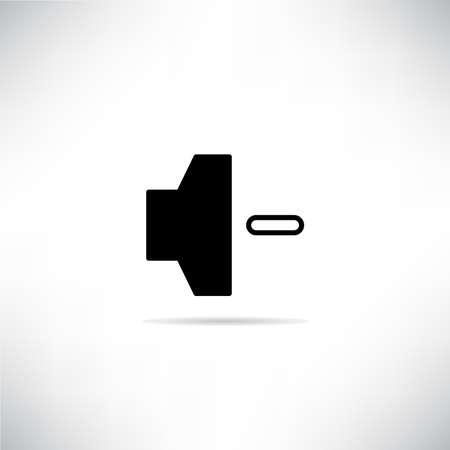 decrease speaker volume icon vectorのイラスト素材