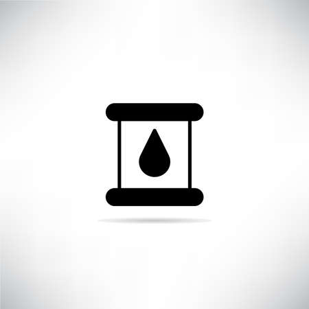 oil barrel icon with drop shadow vector illustrationのイラスト素材