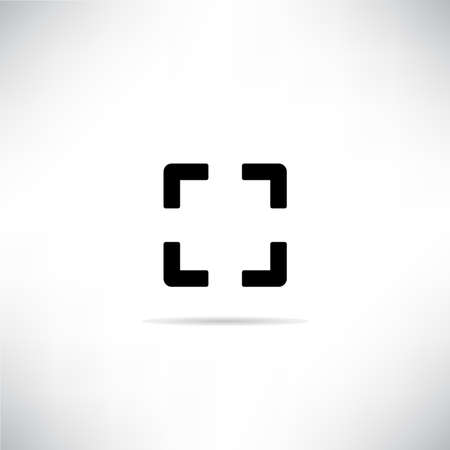 focus icon with drop shadow vector illustrationのイラスト素材