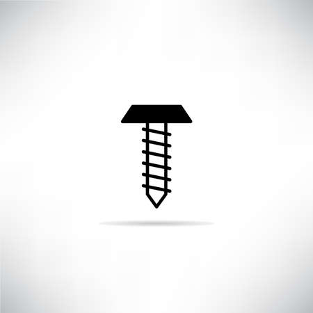 nail icon with shadow on gray background vectorのイラスト素材