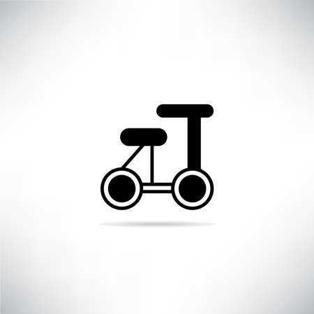 bicycle icon drop shadow on gray backgroundのイラスト素材