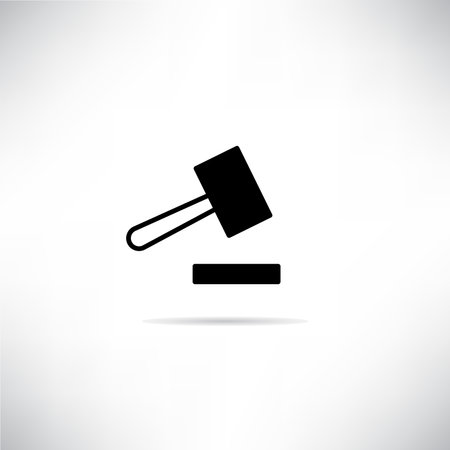 bid icon with drop shadow vector illustrationのイラスト素材