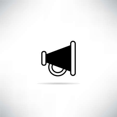 megaphone icon with shadow on white backgroundのイラスト素材