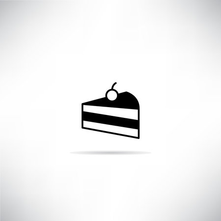 layer cake icon with drop shadow vector illustration