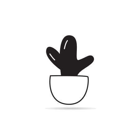 cactus plant pot icon vector illustrationのイラスト素材
