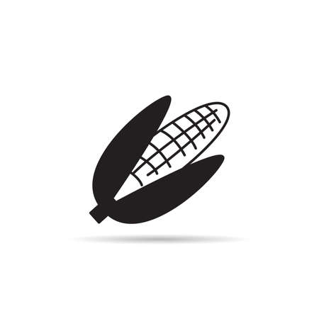 corn icon on white background vectorのイラスト素材