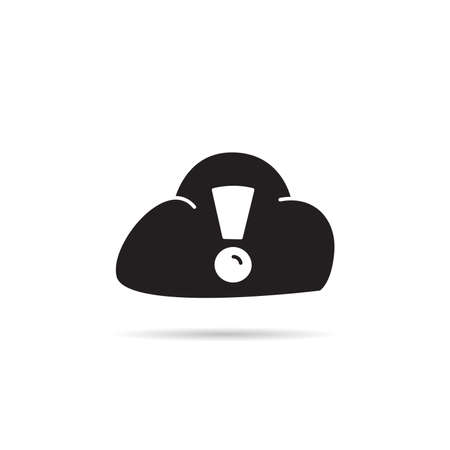 cloud error icon on white background vectorのイラスト素材